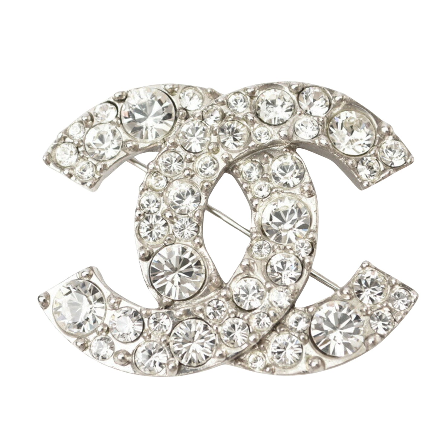 Chanel Coco Mark, Silver, Metal, brooch