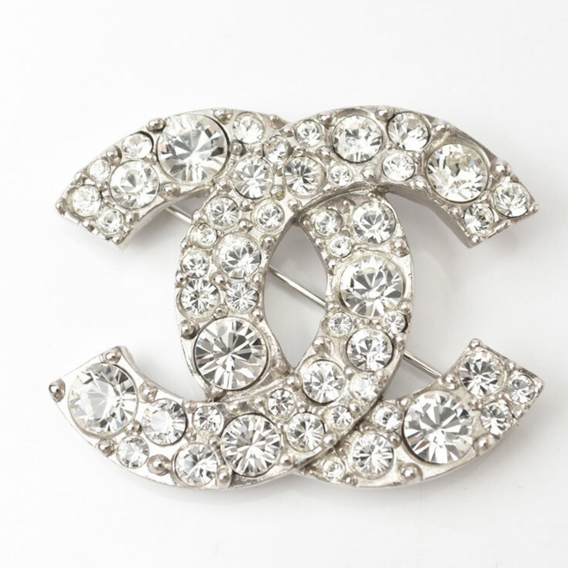 Chanel Coco Mark, Silver, Metal, brooch