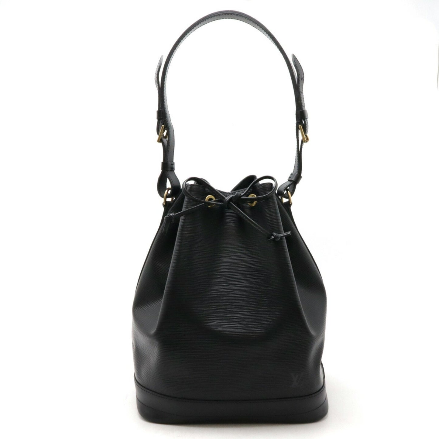 Louis Vuitton Noe, Black, Leather, shoulder