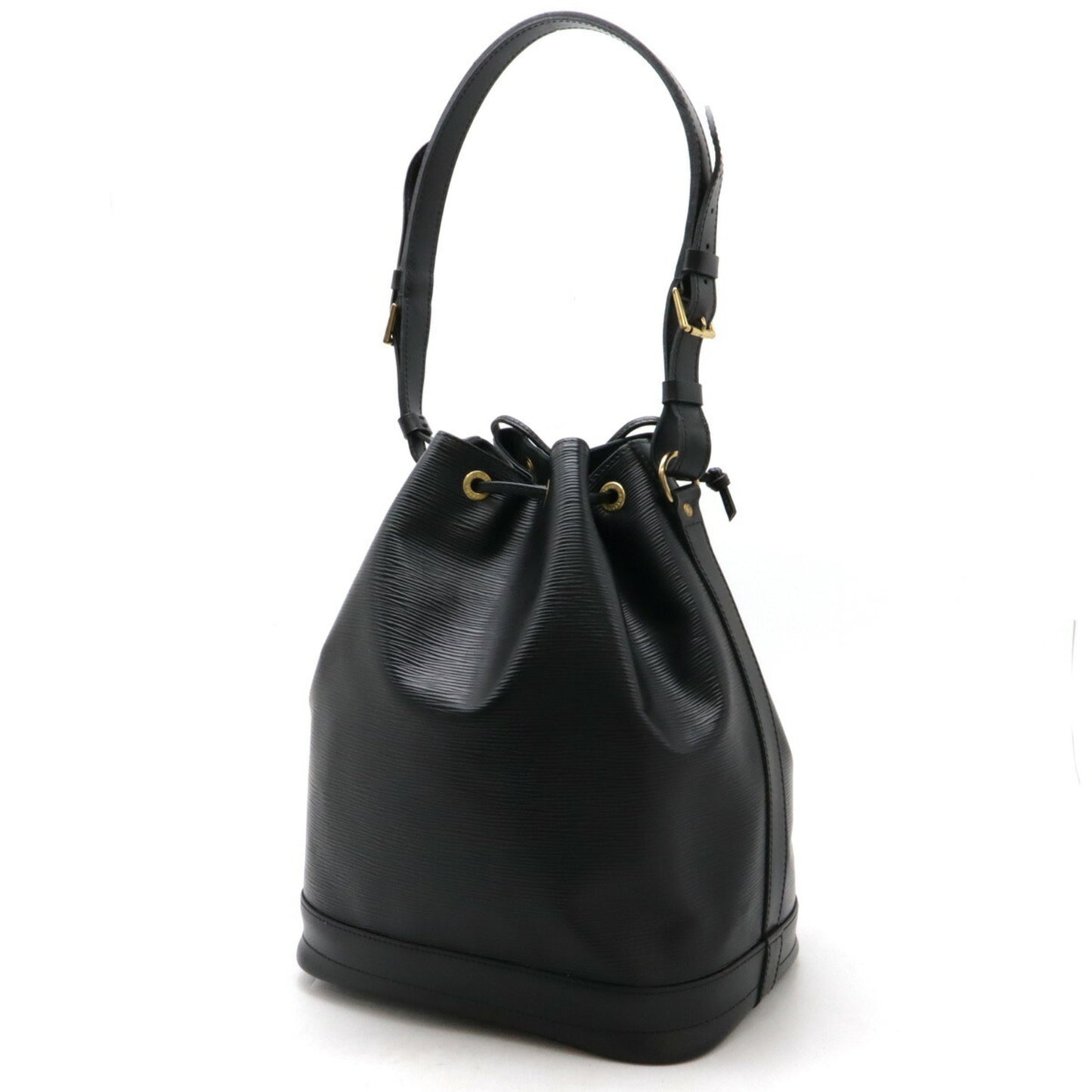 Louis Vuitton Noe, Black, Leather, shoulder