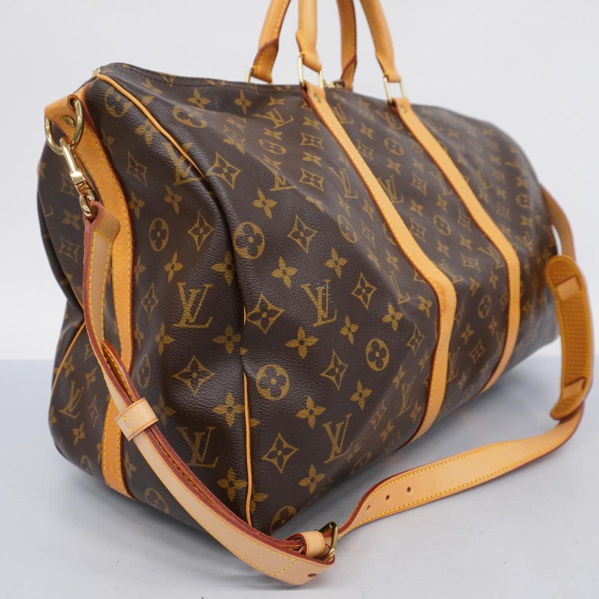 Louis Vuitton Keepall Bandouliere 50, Brown, Canvas, travel