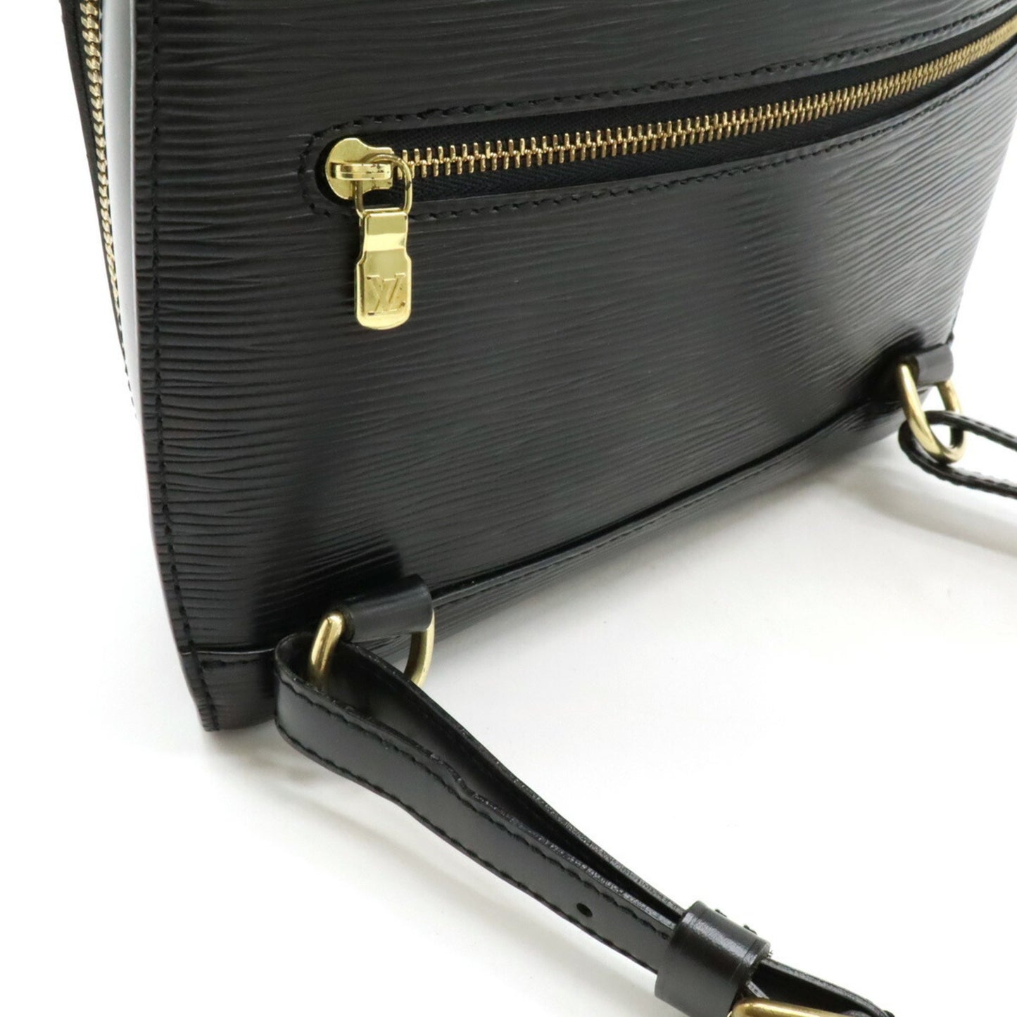 Louis Vuitton Mabillon, Black, Leather, backpack