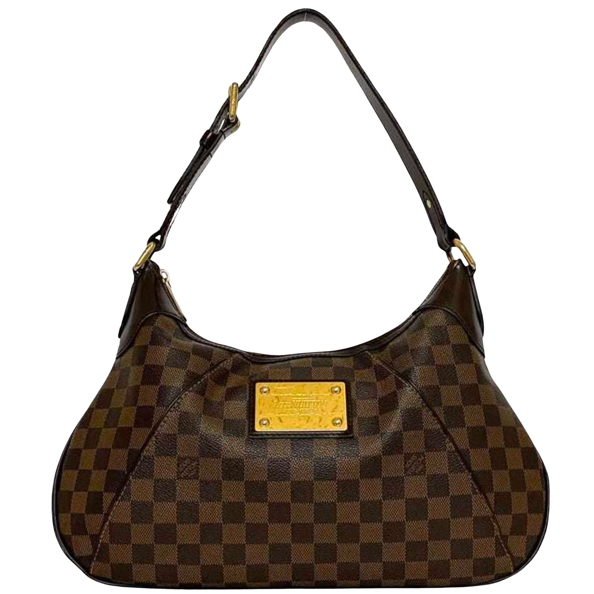 Louis Vuitton Thames, Brown, Canvas, shoulder