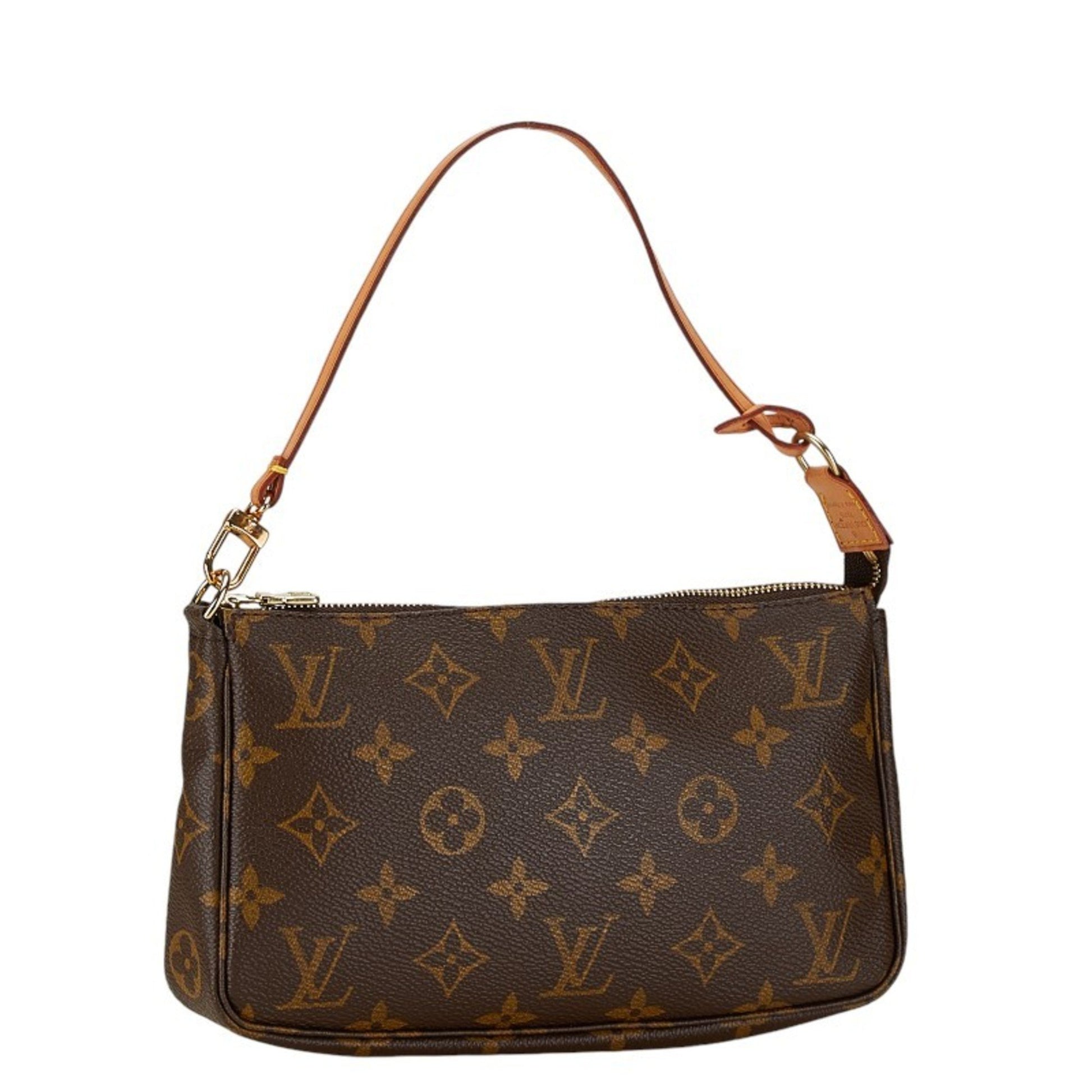 Louis Vuitton Pochette Accessoire, Brown, Canvas, clutch