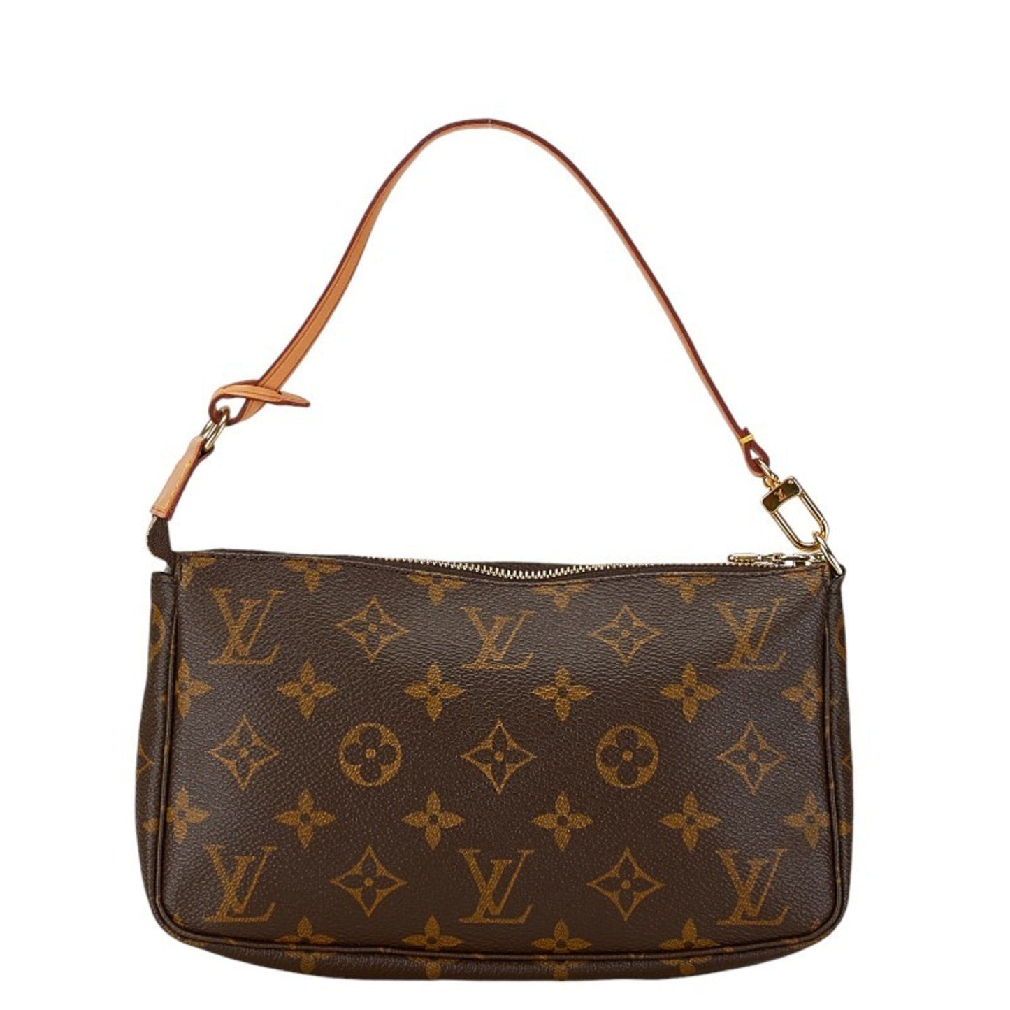 Louis Vuitton Pochette Accessoire, Brown, Canvas, clutch