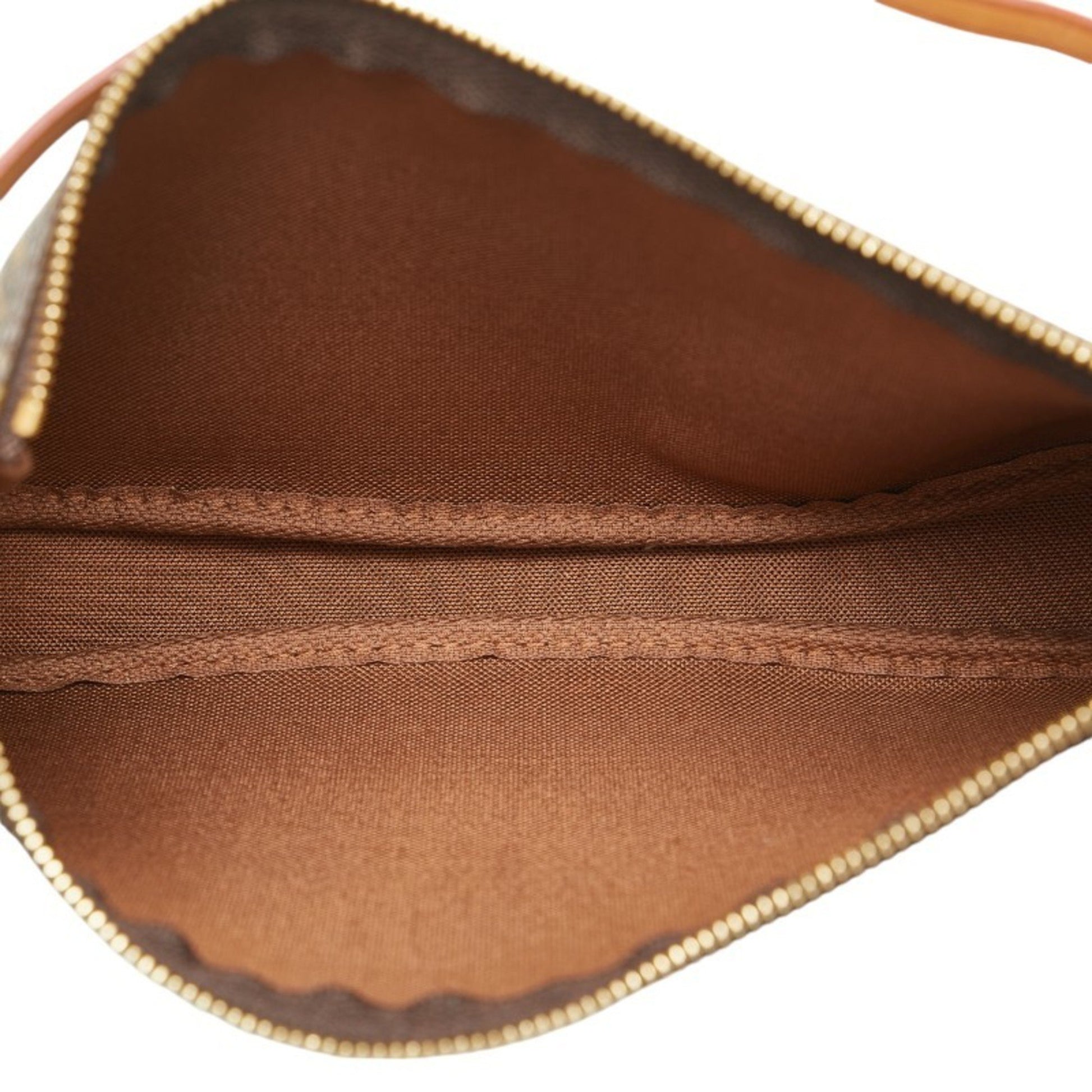 Louis Vuitton Pochette Accessoire, Brown, Canvas, clutch