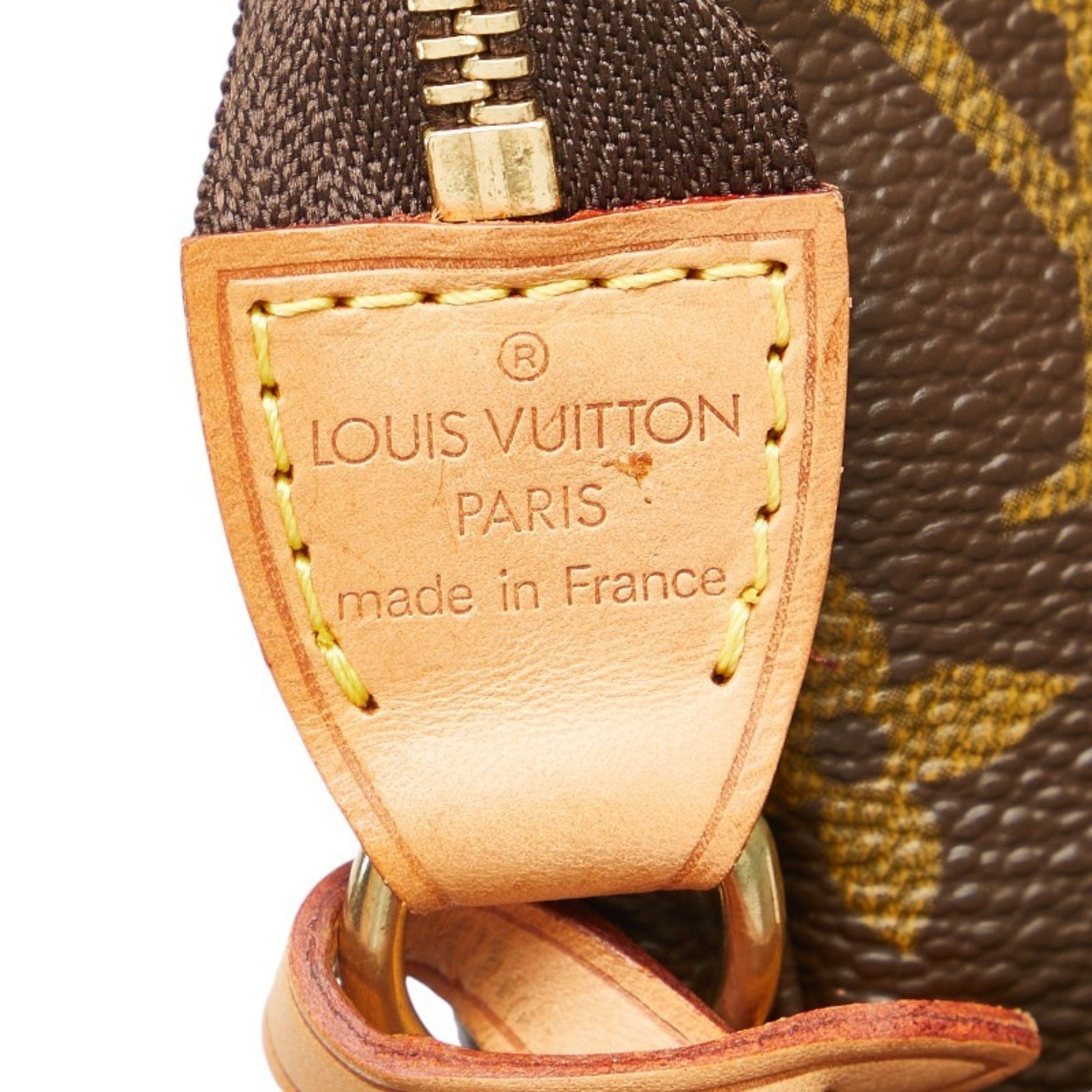 Louis Vuitton Pochette Accessoire, Brown, Canvas, clutch