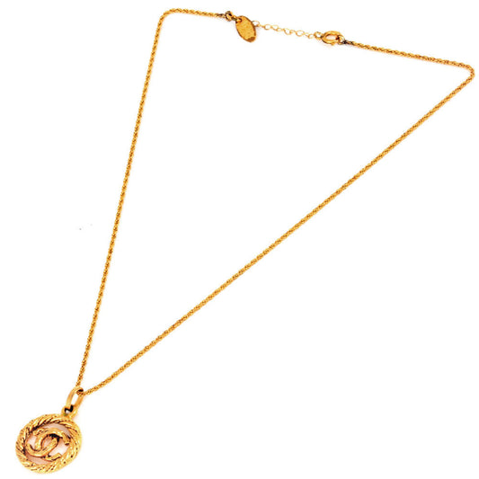 Chanel Logo CC, Gold, Gold Plated, necklace