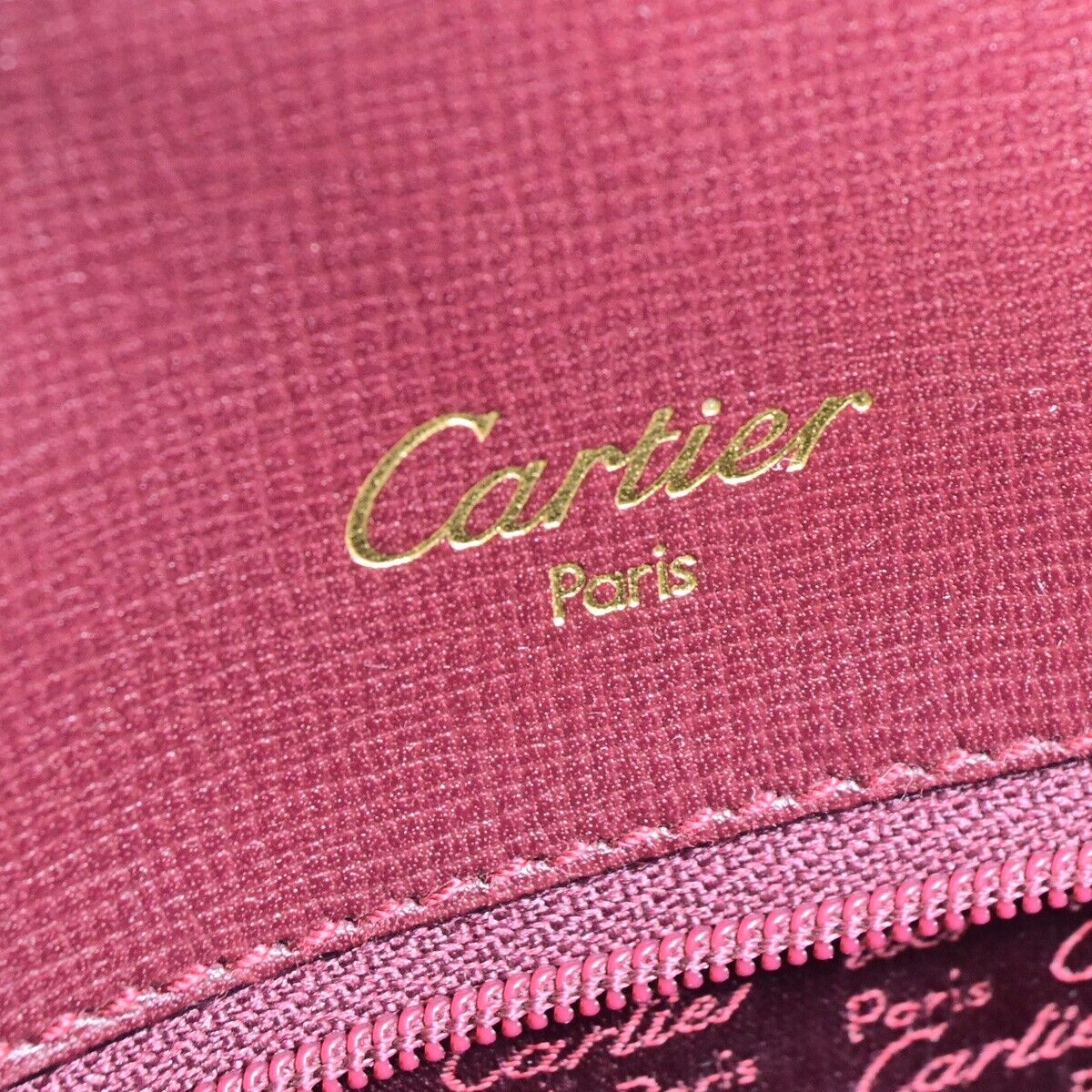 Cartier Must de Cartier, Burgundy, Leather, backpack