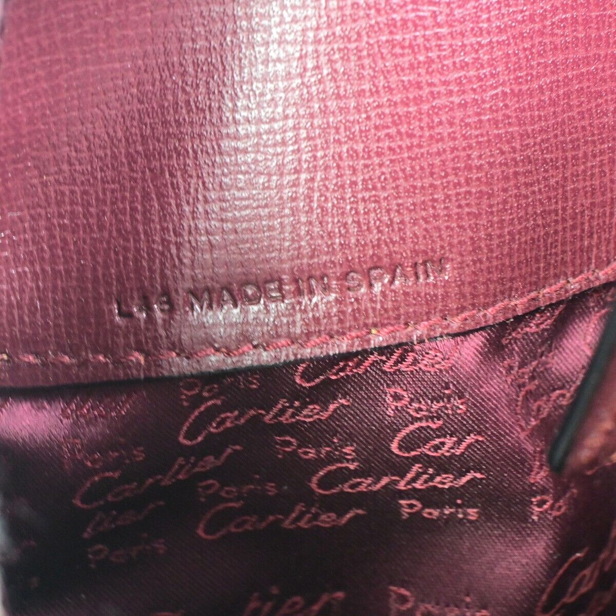 Cartier Must de Cartier, Burgundy, Leather, backpack