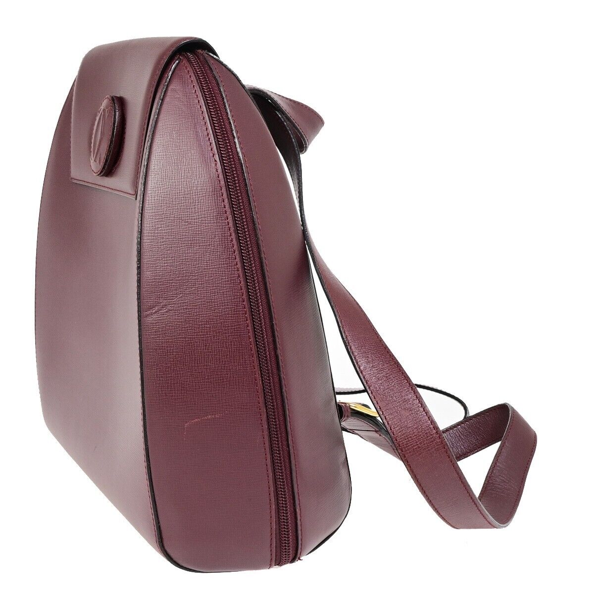 Cartier Must de Cartier, Burgundy, Leather, backpack