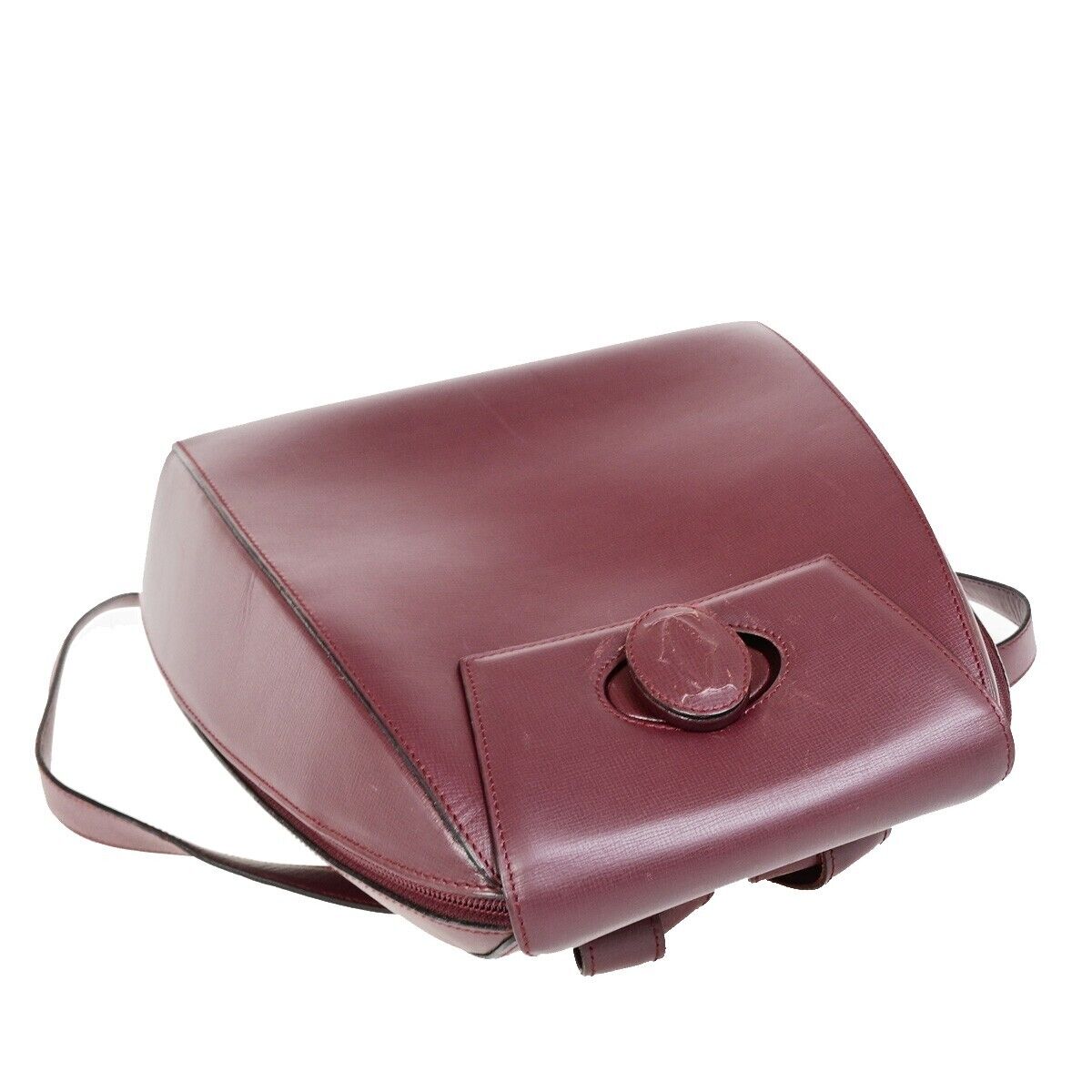 Cartier Must de Cartier, Burgundy, Leather, backpack