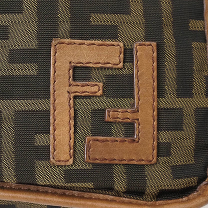 Fendi Zucca, Brown, Canvas, shoulder