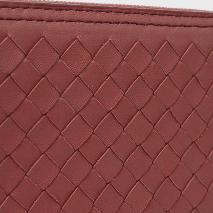 Bottega Veneta Intrecciato, Red, Leather, wallet