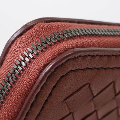 Bottega Veneta Intrecciato, Red, Leather, wallet