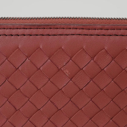 Bottega Veneta Intrecciato, Red, Leather, wallet