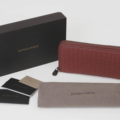 Bottega Veneta Intrecciato, Red, Leather, wallet