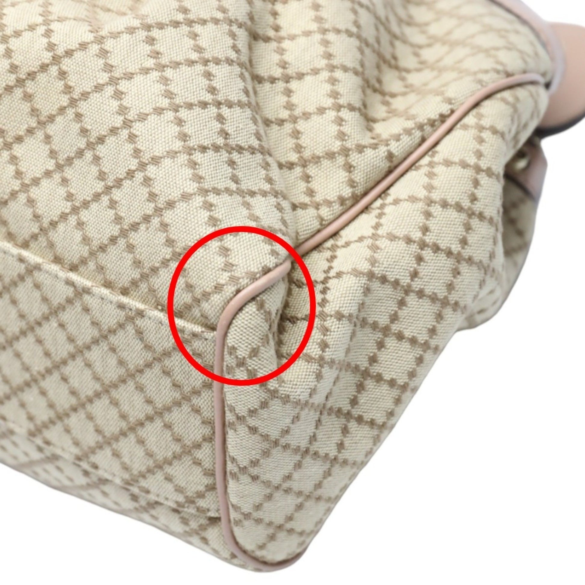 Gucci Diamante, Beige, Canvas, handbag