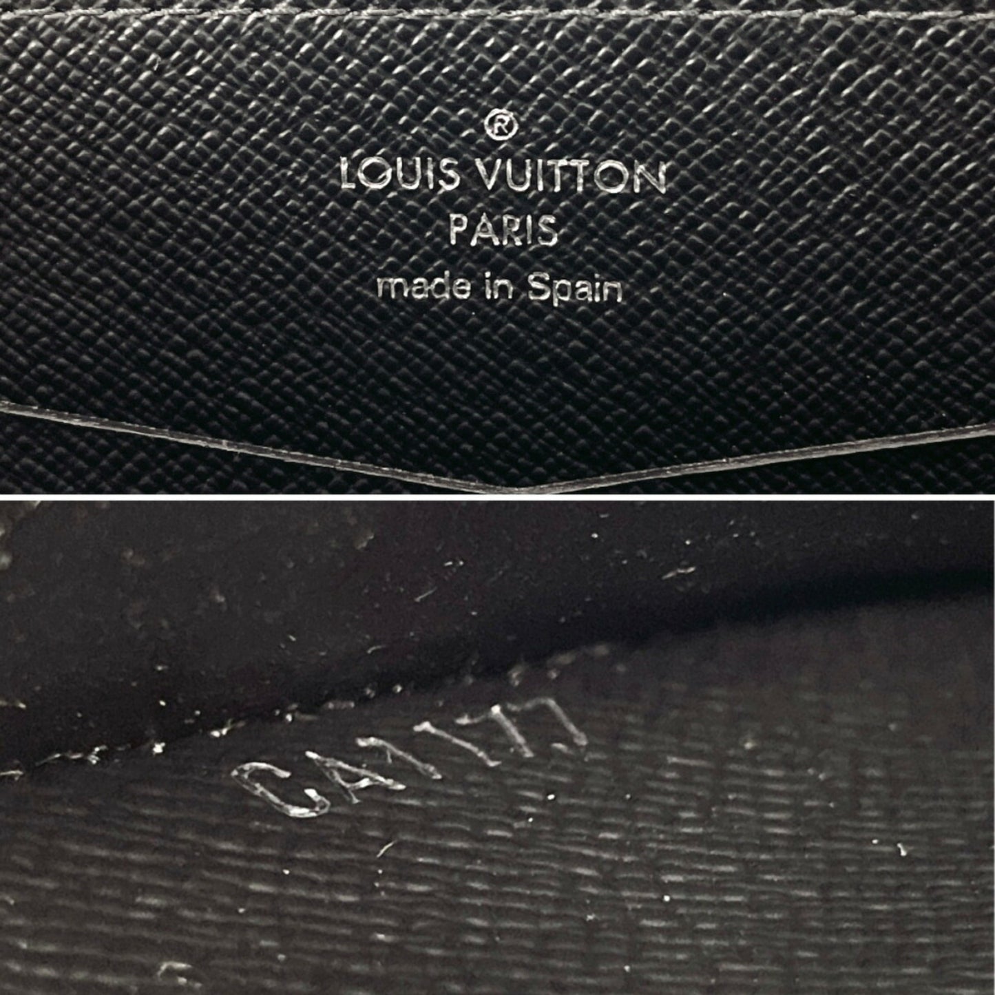 Louis Vuitton Zippy XL, Black, Canvas, wallet