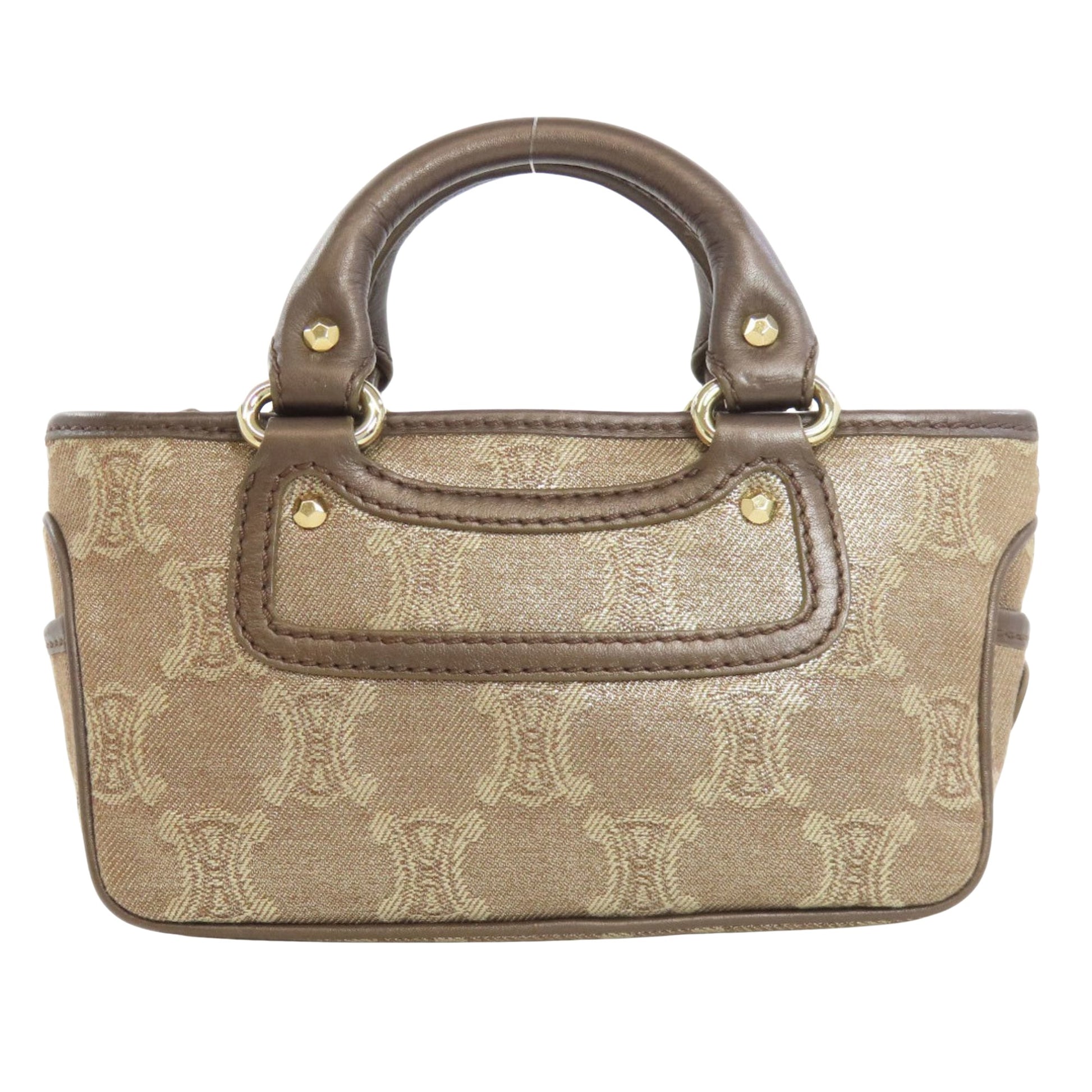 Céline Boogie, Brown, Canvas, handbag