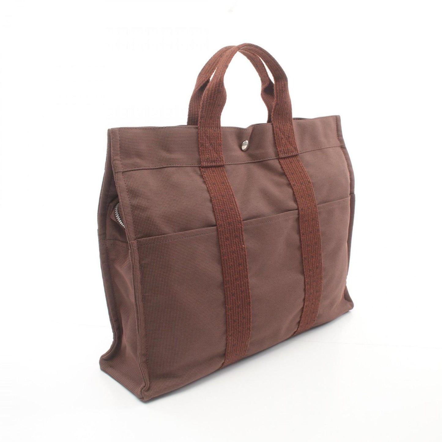 Hermès Herline, Brown, Canvas, tote