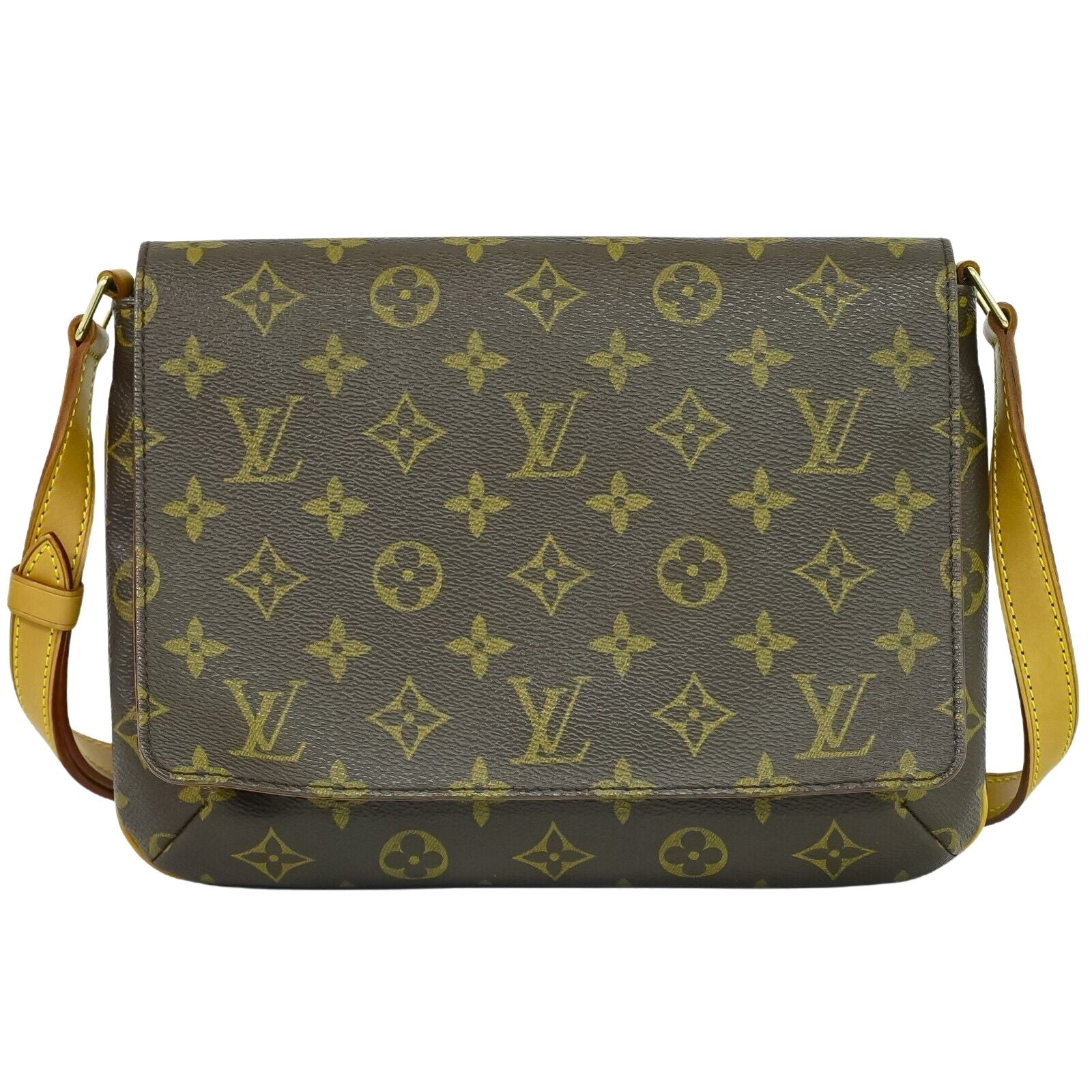 Louis Vuitton Musette Tango, Brown, Canvas, shoulder