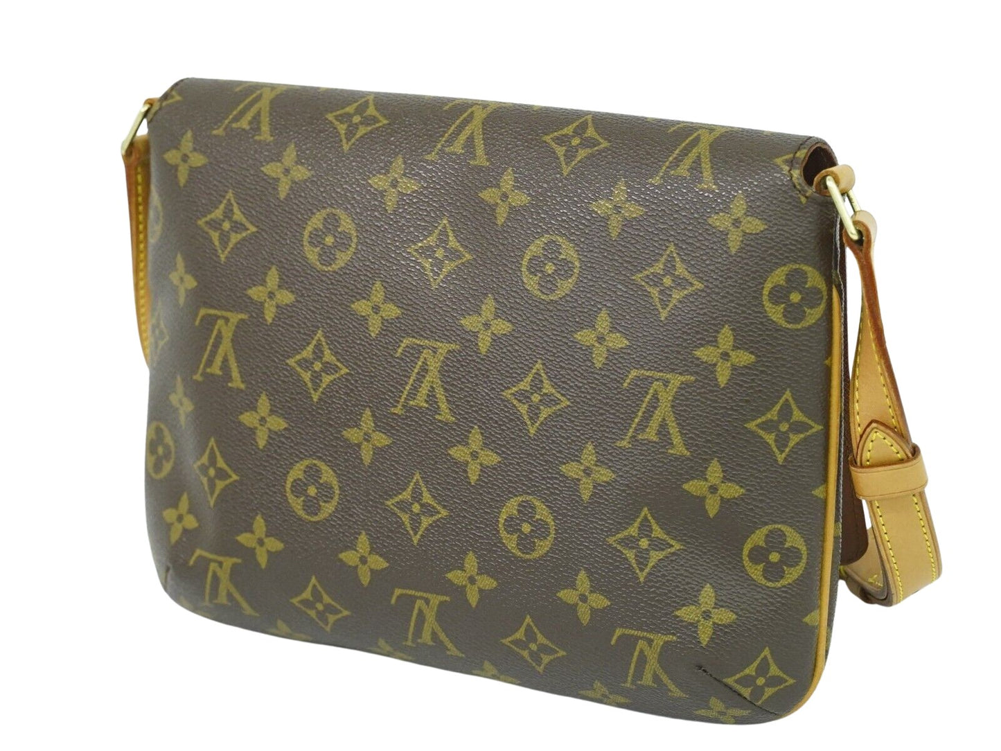 Louis Vuitton Musette Tango, Brown, Canvas, shoulder