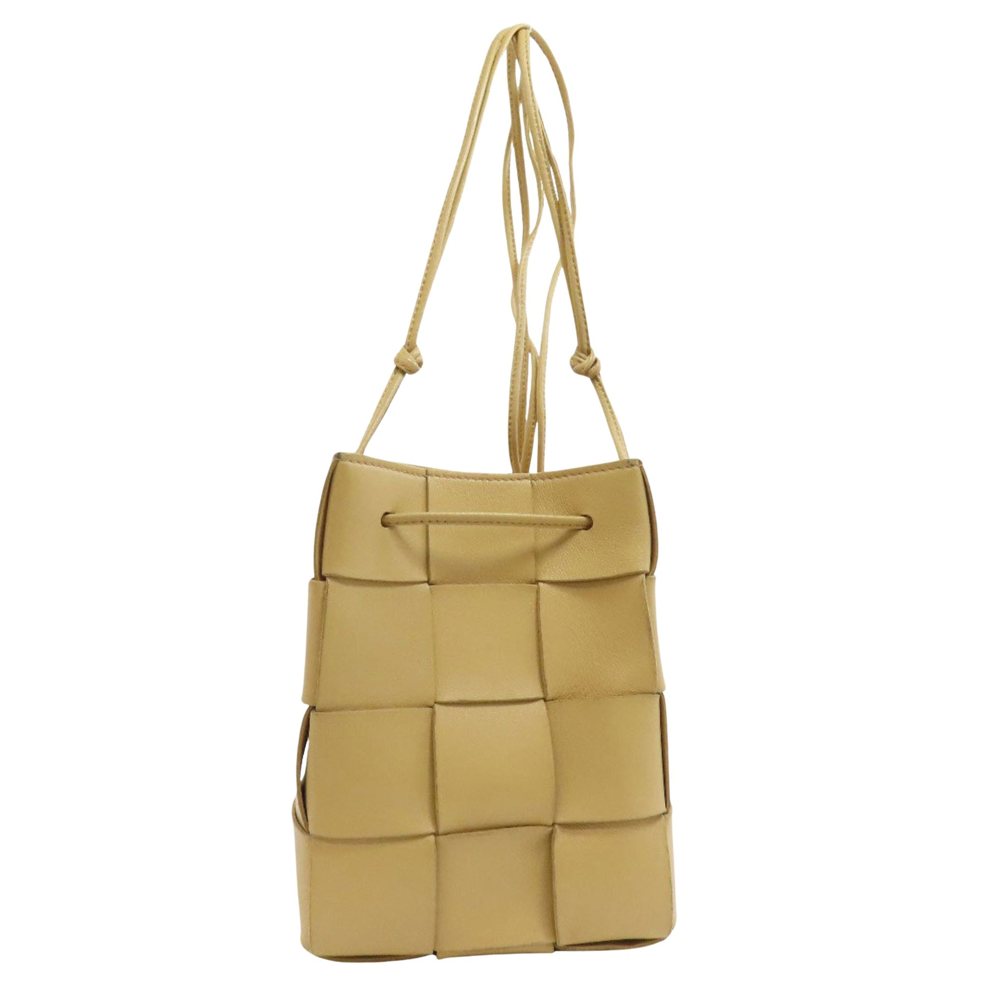 Bottega Veneta Cassette, Beige, Leather, shoulder