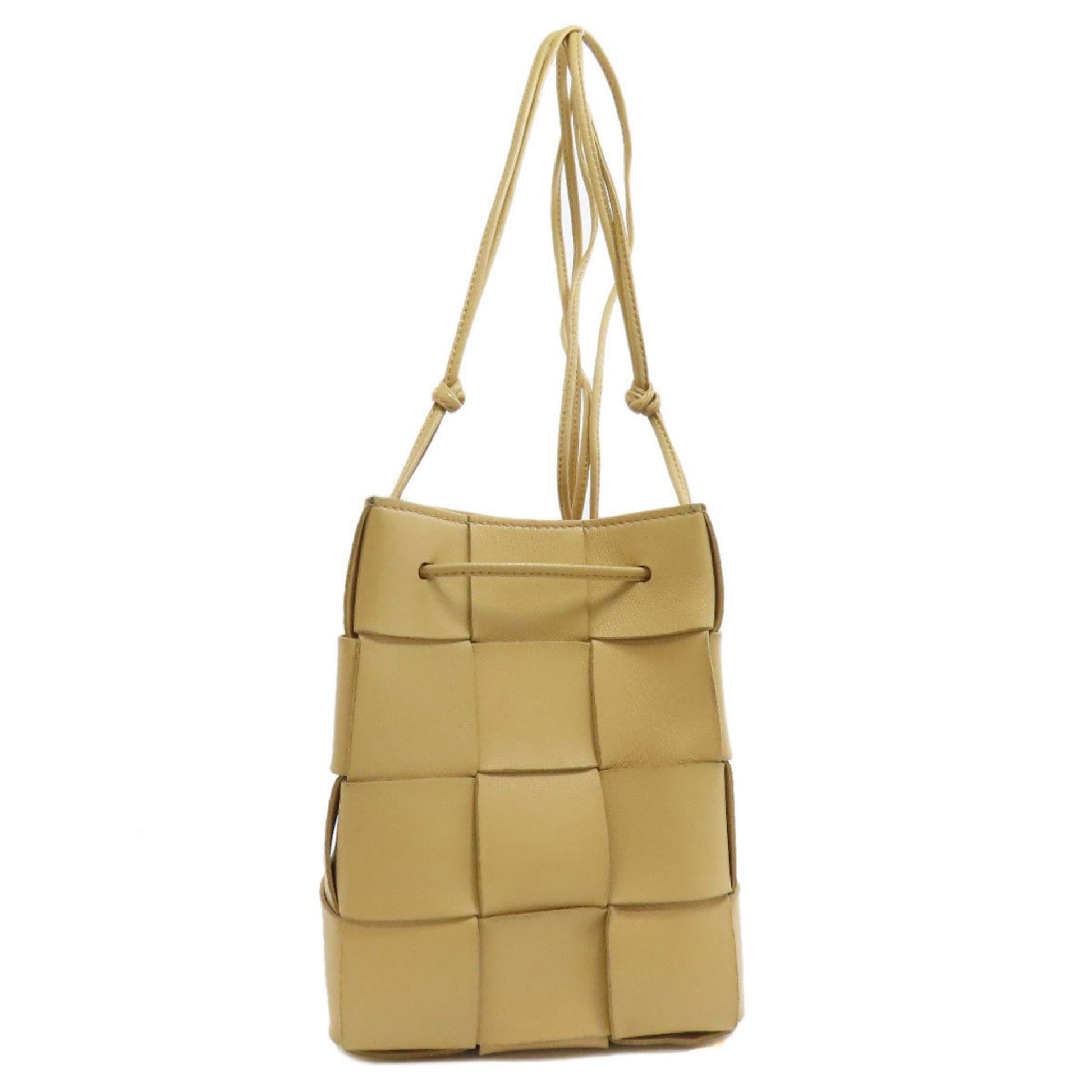 Bottega Veneta Cassette, Beige, Leather, shoulder