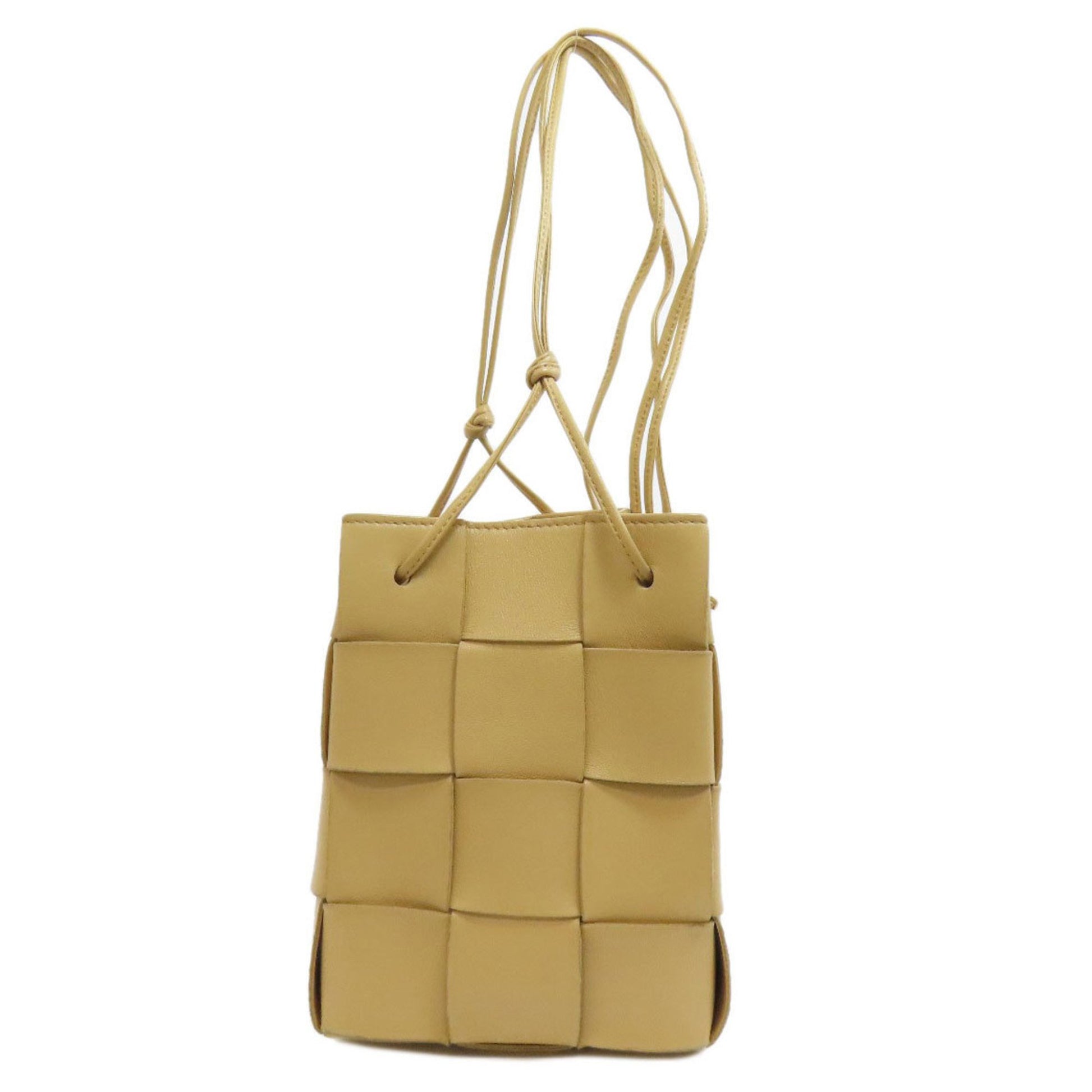 Bottega Veneta Cassette, Beige, Leather, shoulder