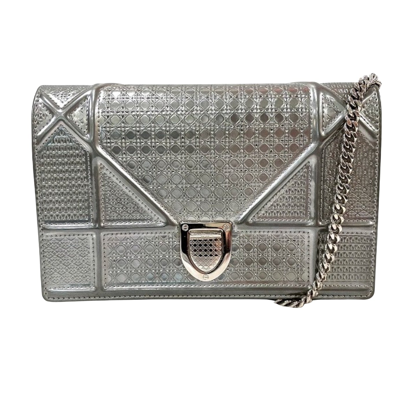 Dior Diorama, Silver, Leather, shoulder