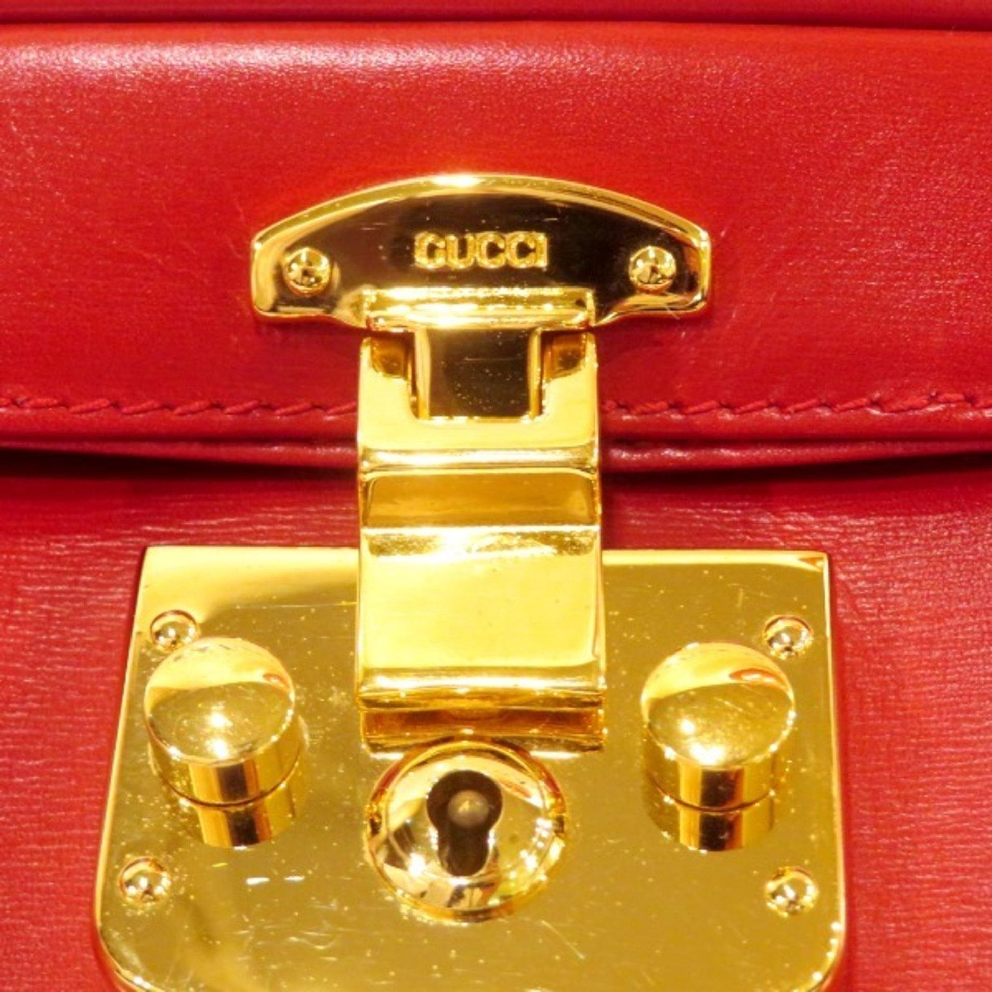 Gucci Vanity, Red, Leather, handbag