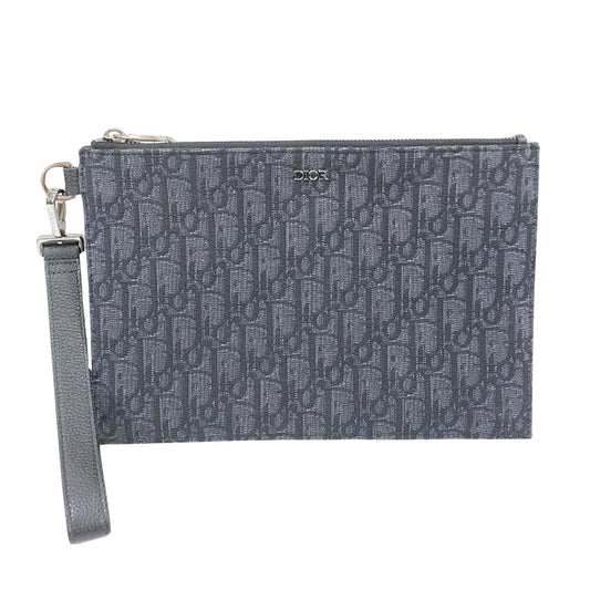 Dior Trotter, Grey, Canvas, clutch