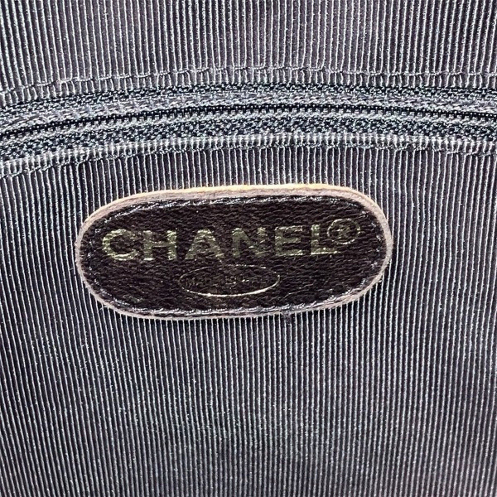 Chanel Logo CC, Black, Leather, tote