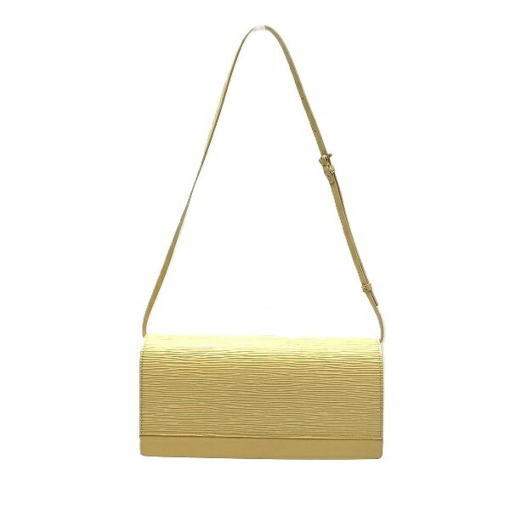 Louis Vuitton Honfleur, Beige, Leather, shoulder