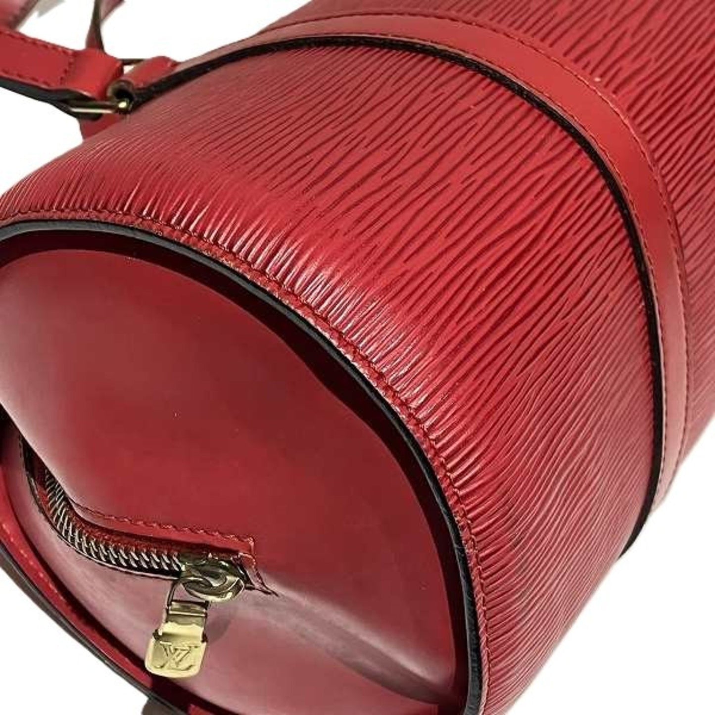 Louis Vuitton Soufflot, Red, Leather, handbag