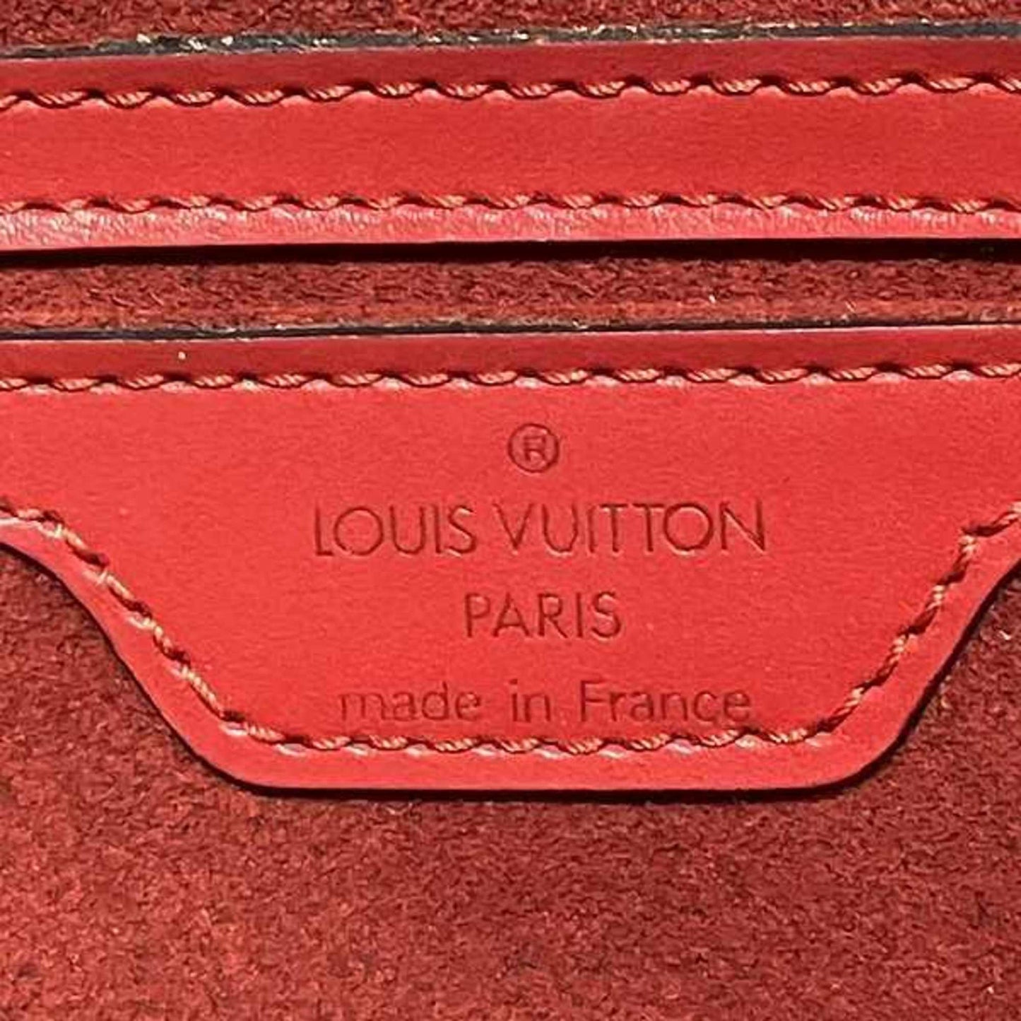 Louis Vuitton Soufflot, Red, Leather, handbag