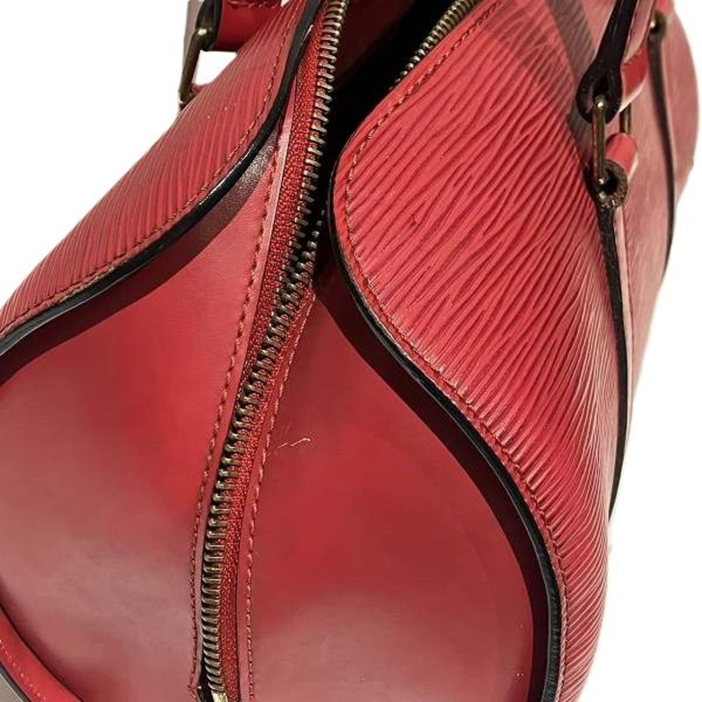 Louis Vuitton Soufflot, Red, Leather, handbag