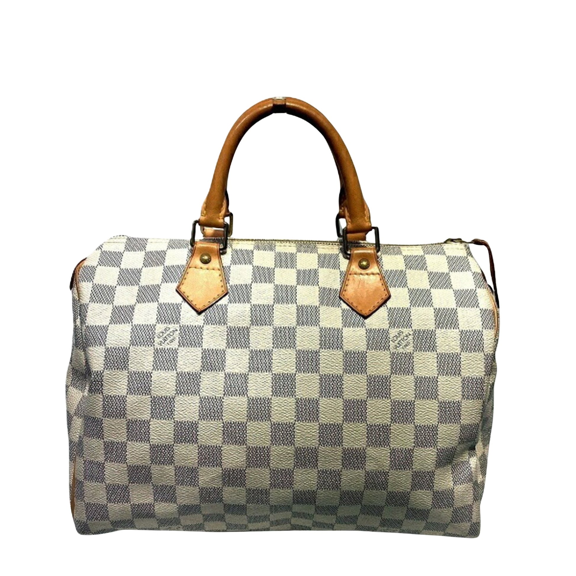 Louis Vuitton Speedy 30, White, Canvas, handbag