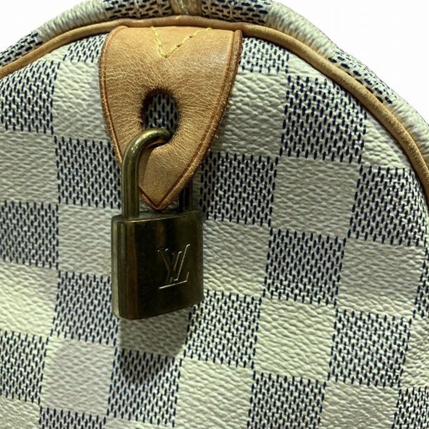 Louis Vuitton Speedy 30, White, Canvas, handbag