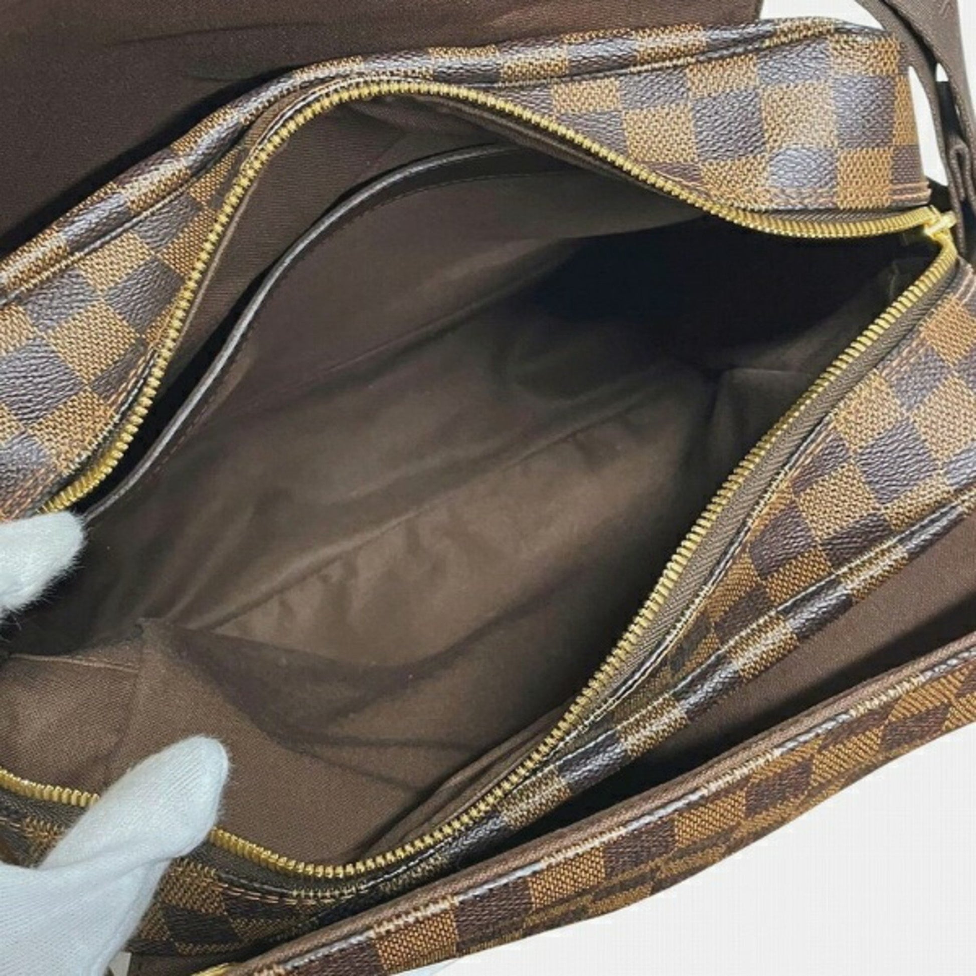 Louis Vuitton Naviglio, Brown, Canvas, shoulder