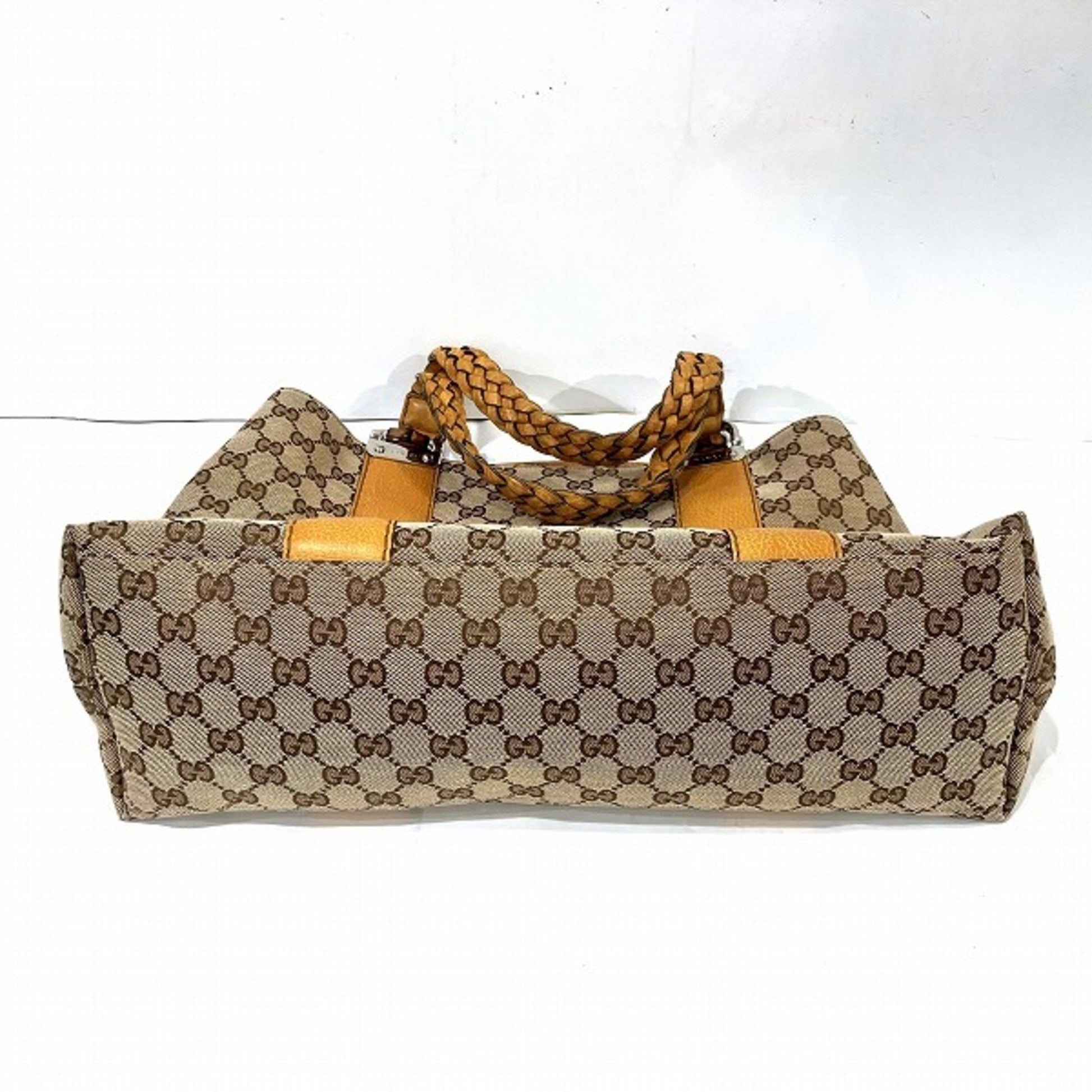 Gucci Bamboo, Beige, Canvas, tote