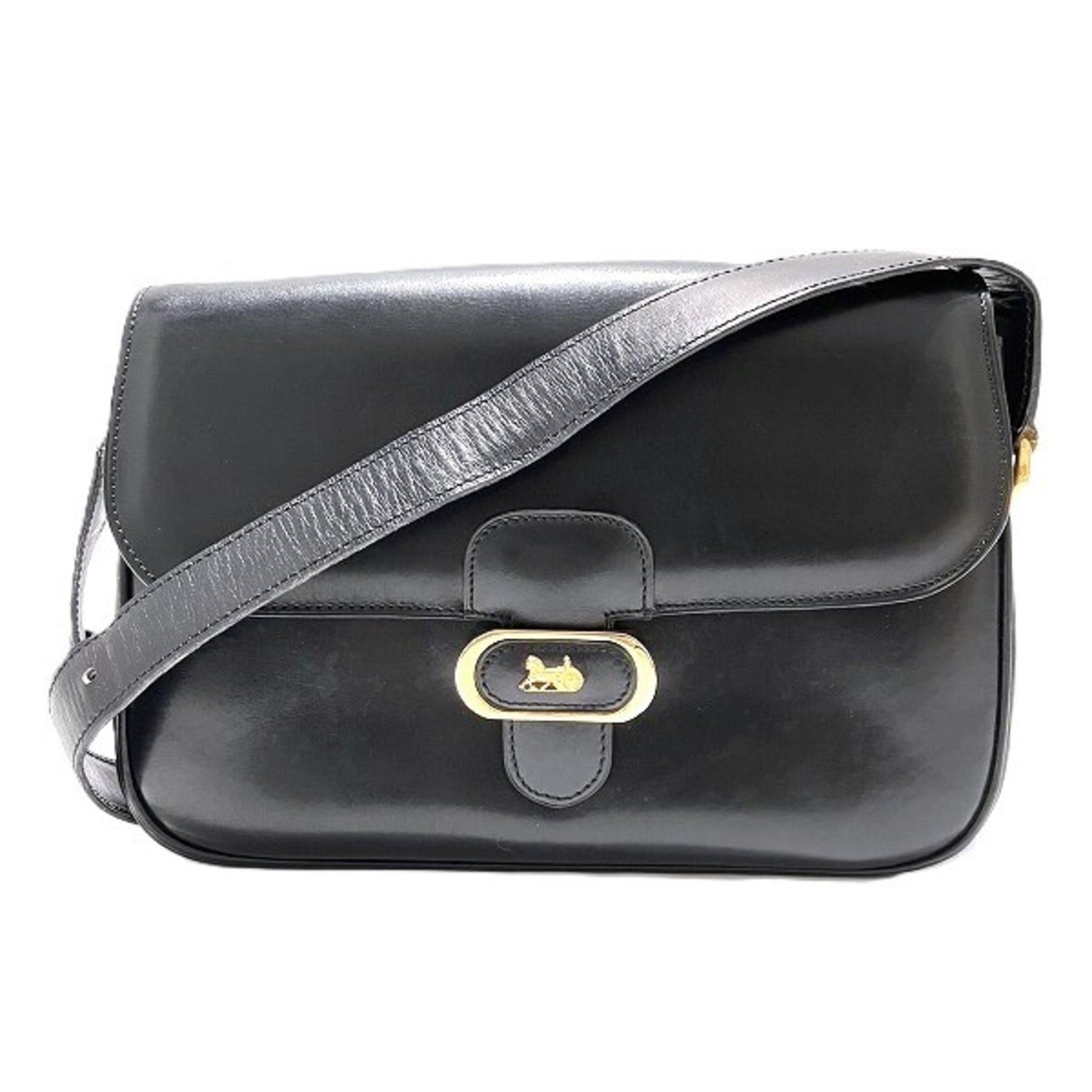 Céline, Black, Leather, shoulder