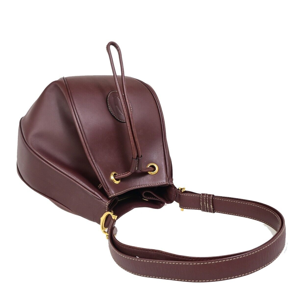 Cartier Must de Cartier, Burgundy, Leather, shoulder