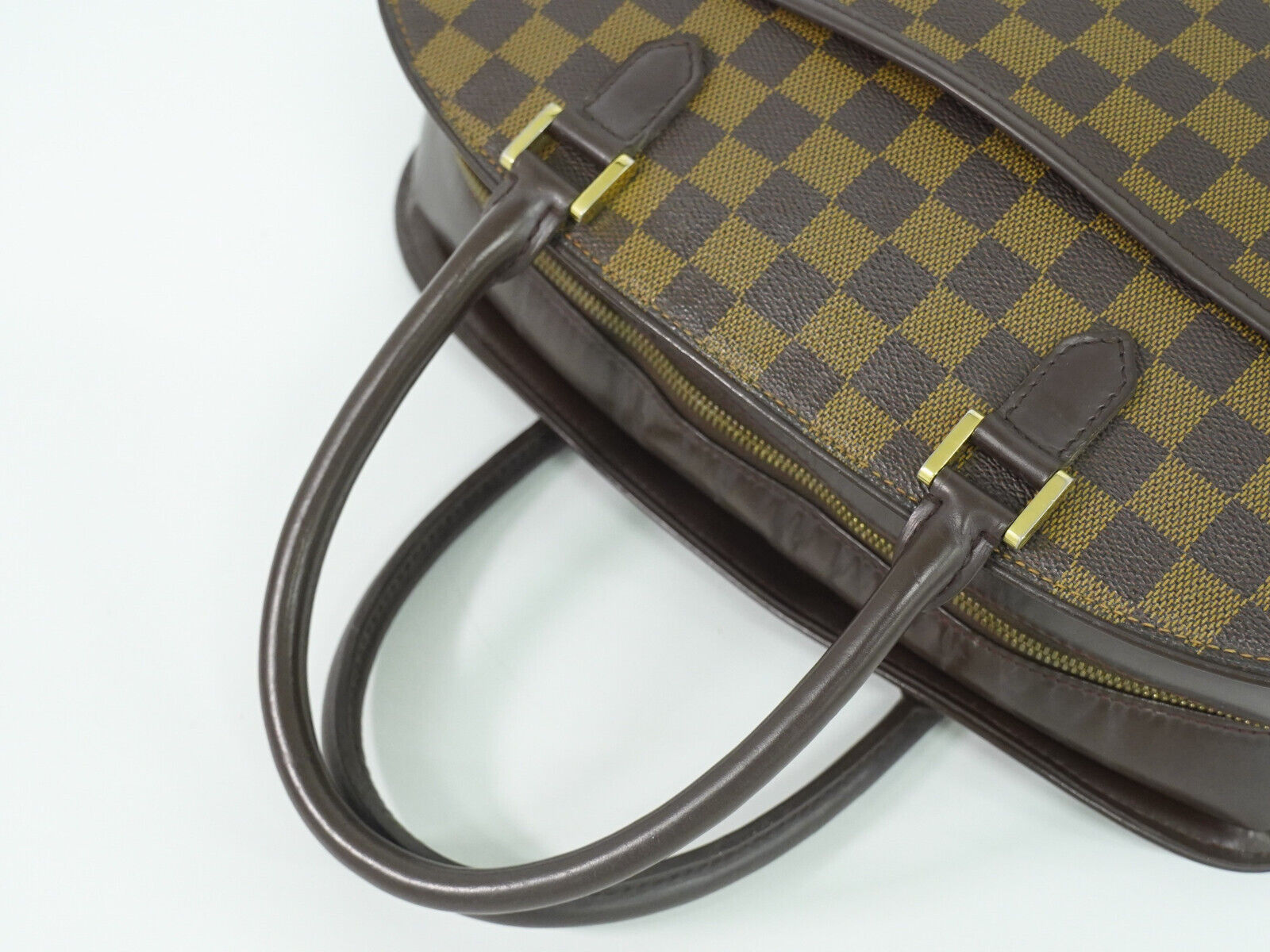 Louis Vuitton Sarria, Brown, Canvas, handbag