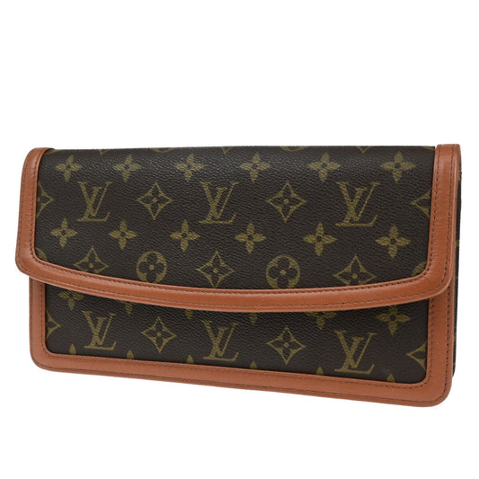 Louis Vuitton Pochette Dame, Brown, Canvas, clutch