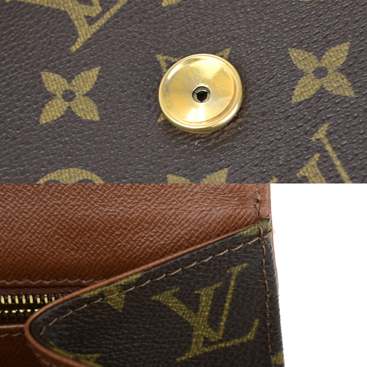 Louis Vuitton Pochette Dame, Brown, Canvas, clutch