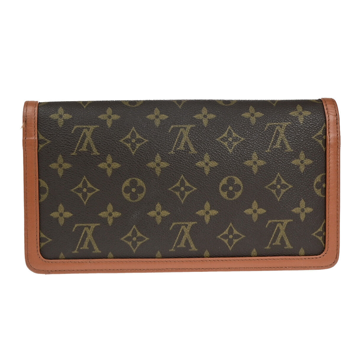 Louis Vuitton Pochette Dame, Brown, Canvas, clutch