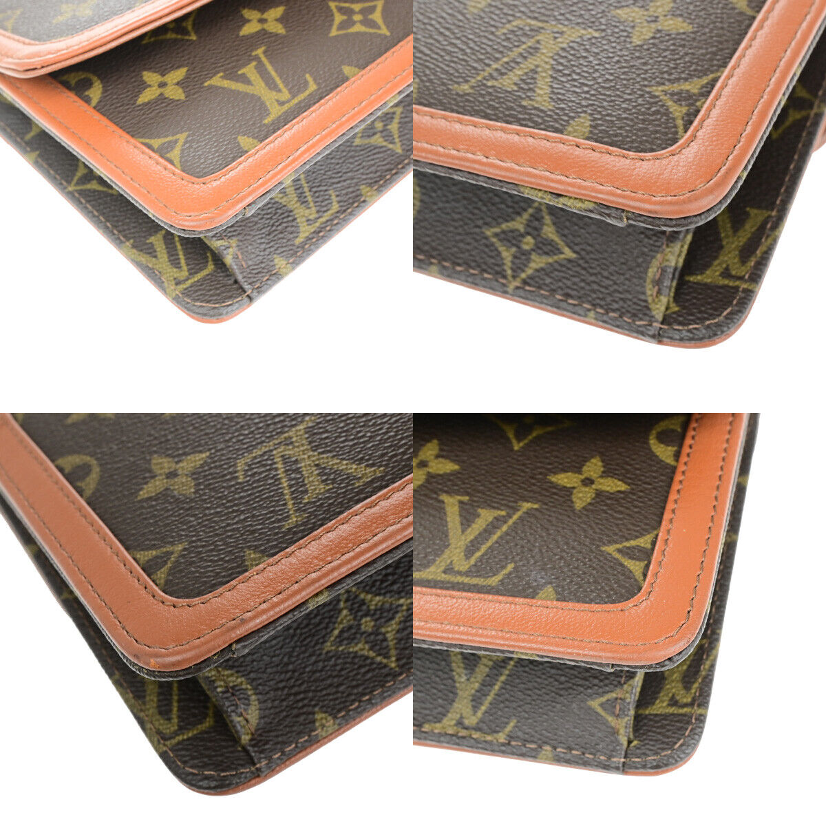 Louis Vuitton Pochette Dame, Brown, Canvas, clutch