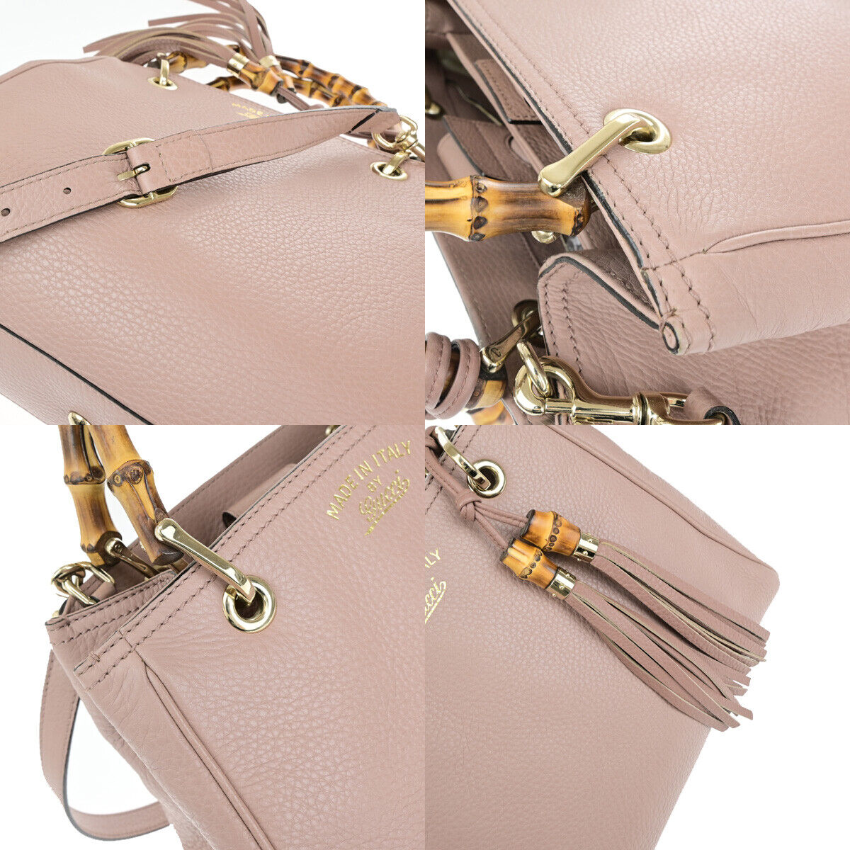 Gucci Bamboo, Pink, Leather, handbag